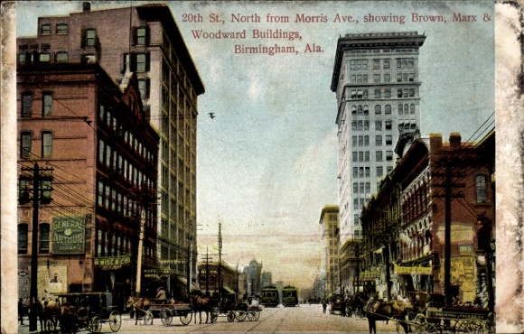 Ak Birmingham Alabama VS, Woodward-gebouw