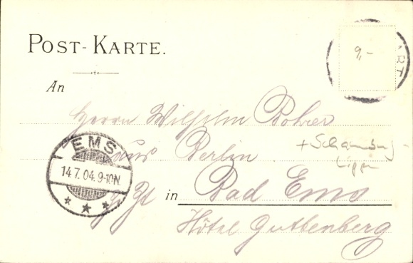 Postcard Charlotte Queen of Württemberg, portrait, back view