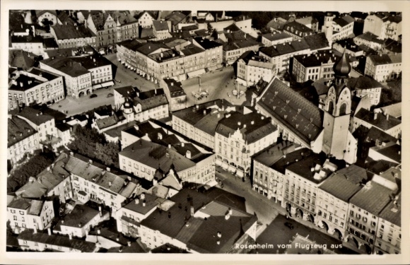 Ak Rosenheim Oberbayern, Fliegeraufnahme