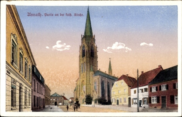 Postcard Anrath Willich am Niederrhein, Catholic Church