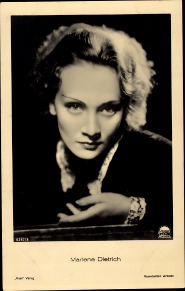 Actrice Marlene Dietrich, portret, Ross Verlag 6267/2
