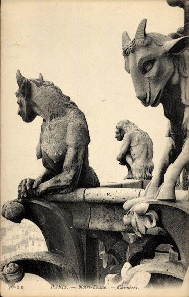 Postcard Paris, Notre Dame, Chimère