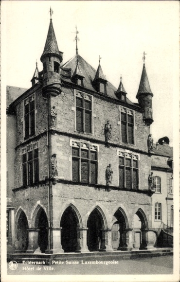 PC Echternach Luxembourg, Hôtel de Ville, Petite Suisse Luxembourgeoise, s buildings, towers, Steinsk