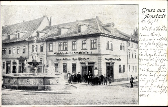 PC Arnstadt in Thuringia, Central German State Lottery, main collection, fountain