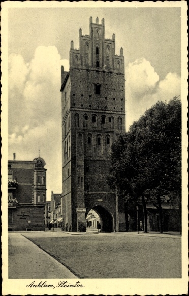 Briefkaart Anklam in Mecklenburg-Vorpommern, Steintor