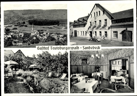 Ak Sandebeck Steinheim, Gasthof Teutoburgerwald, Gesamtansicht
