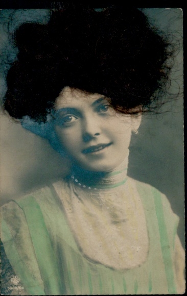 Human Hair Postcard Smiling Woman, portrait