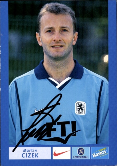 Autogrammkarte Fußballer Martin Cizek, TSV 1860 München, Autogramm