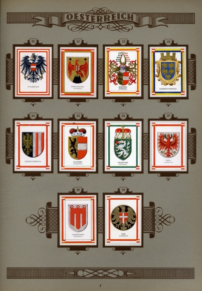 State coat of arms and national colors collective picture album Garbaty cigarette factory, Berlin 1933