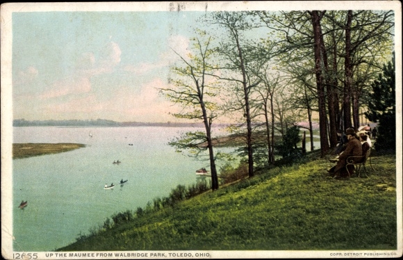 Ak Toledo Ohio VS, de Maumee op vanuit Walbridge Park