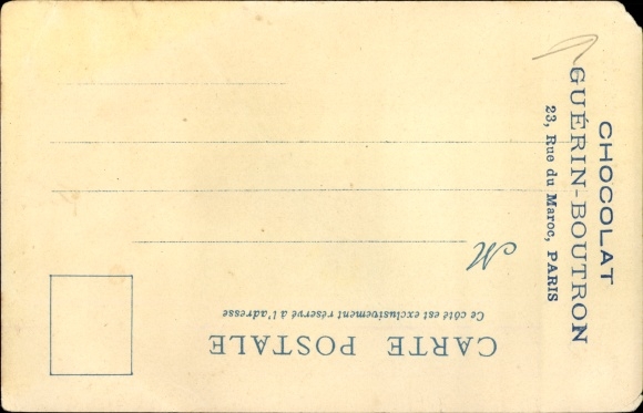 Artysta lito Robida, Le vieux Paris, Expo 1900, Chocolat Guerin Boutron, L'Officier de Garde