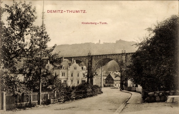 Ak Demitz-Thumitz Sachsen, Klosterberg Turm