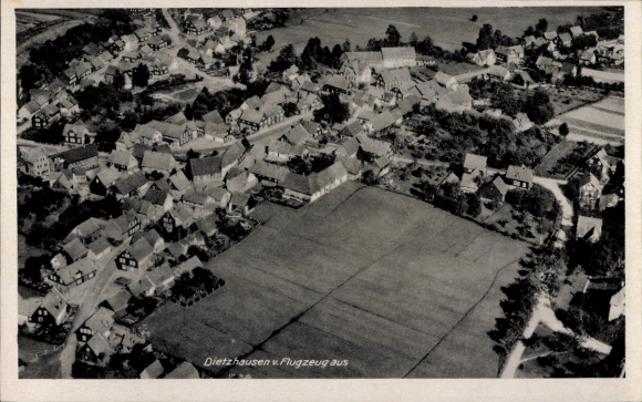 Postcard Dietzhausen Suhl in the Thuringian Forest, aerial photograph