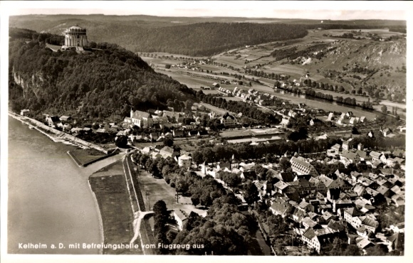 Postcard Kelheim an der Donau Lower Bavaria, aerial photograph