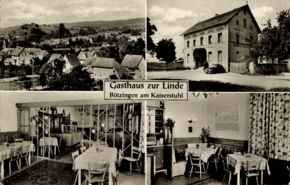 Postcard Bötzingen in the Black Forest, Gasthaus zur Linde, general view
