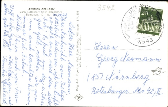 PC Usseln Willingen im Upland Waldeck, Pension Gerhard, Blumenstr. 10