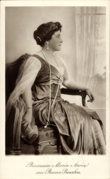 Postcard Princess Maria Anna of Parma-Bourbon