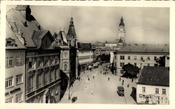 Ak Prostějov Proßnitz Region Olmütz, Stadtansicht, Poděbradovo náměstí, historische Gebäude, M...
