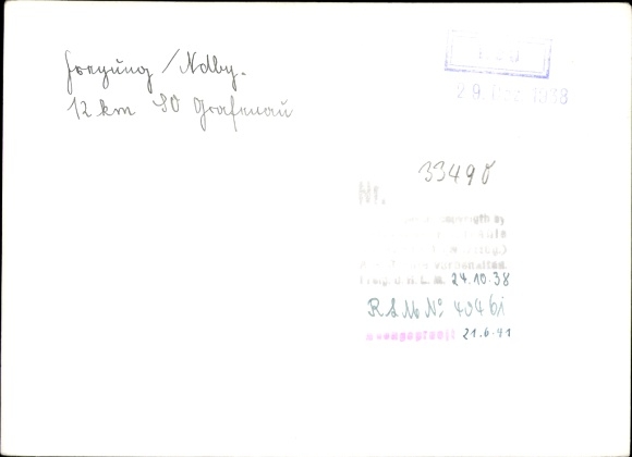 Postcard Freyung in the Bavarian Forest, aerial photograph