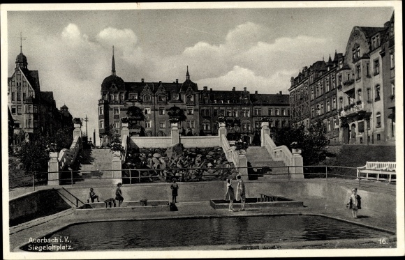 PC Auerbach im Vogtland Sachsen, Siegelohplatz, partial view