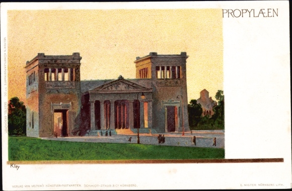 Artist Chromo-Litho Kley, Heinrich, Munich, Propylaen