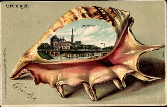 Muschel Litho Groningen Niederlande, Heerebrug