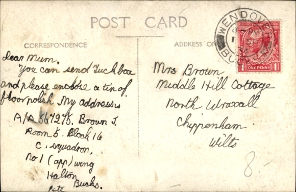 Postcard Halton South East England, Bulback Barracks