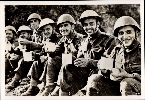 Photo Thessaloniki Greece, English and Greek soldiers on the Saloniki front, II. WW