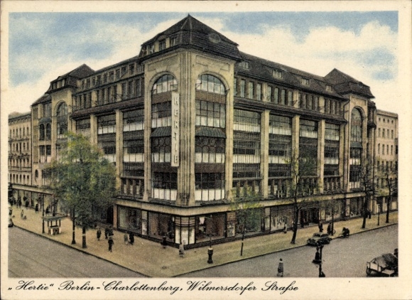Ak Berlin Charlottenburg, Hertie Waren- und Kaufhaus, Wilmersdorfer Straße