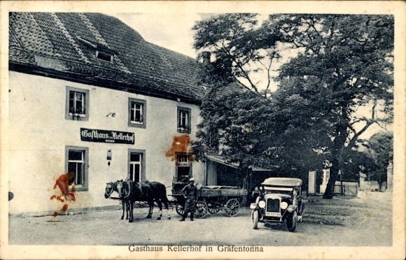 Postcard Gräfentonna Tonna in Thuringia, Gasthaus Kellerhof