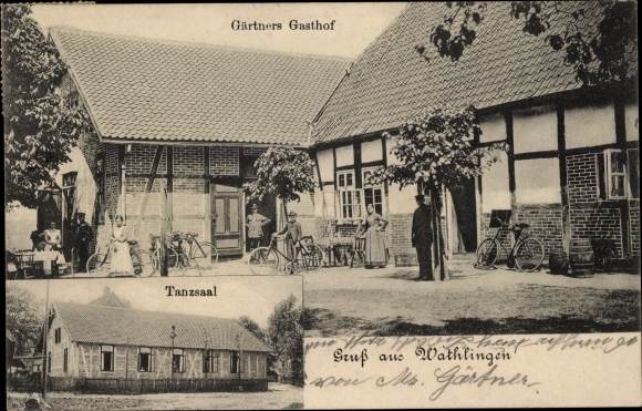 Postcard Wathlingen Lower Saxony, Gärtners Gasthof, dance hall