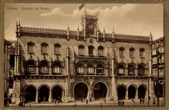Postcard Lisboa Lisbon Portugal, Estacao do Rocio