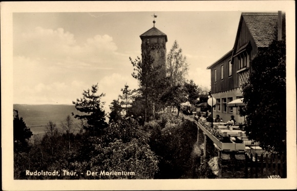 Postcard Rudolstadt in Thuringia, Marienturm, inn
