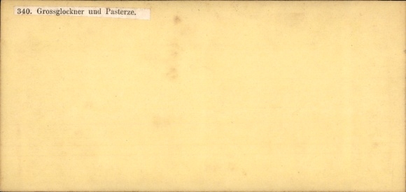 Stereo CdV Carinthia Austria, Pasterze Glacier, Grossglockner