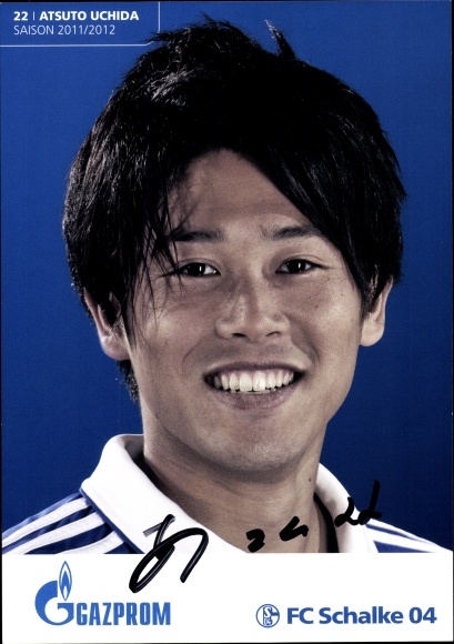 Ak Fußballer Atsuto Uchida, Portrait, Autogramm, FC Schalke 04