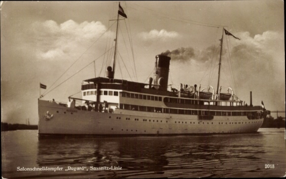 Postcard Salon-Schnelldampfer Rugard, Sassnitz Line