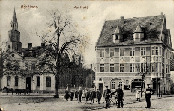 Ak Schötmar Bad Salzuflen in Lippe, Markt