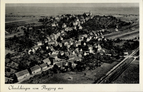 Ak Oberelchingen Elchingen in Schwaben, Luftaufnahme  Stadtansicht, Flugzeugaufnahme, 1942