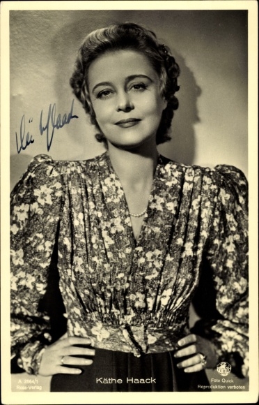 Ak Schauspielerin Käthe Haack, Portrait, Autogramm