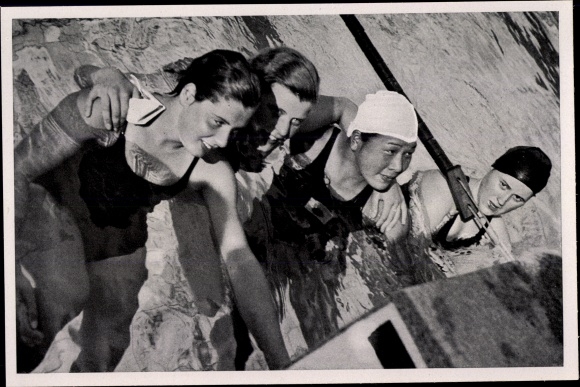 Collection picture Olympia 1936, swimmers, winner H. Maehata