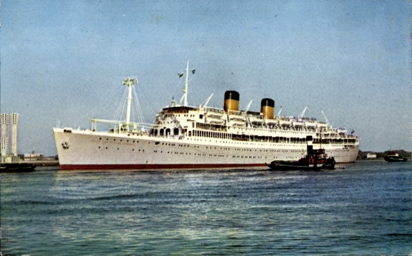 Postcard Passagierschiff, MS Johan Van Oldenbarnevelt, Netherlands Steamship Company