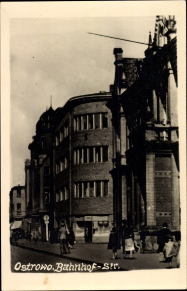 Photo Ostrow Wielkopolski Ostrowo Posen, Bahnhofstraße