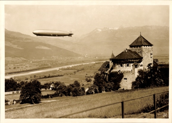 zdjęcie Vaduz Liechtenstein, sterowiec LZ 127 Graf Zeppelin, Szwajcaria wycieczki nr 31