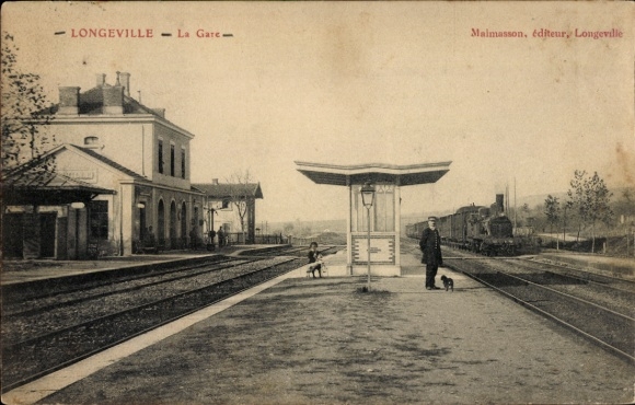Ansichtkaart Longeville sur Mogne Aube, Gare