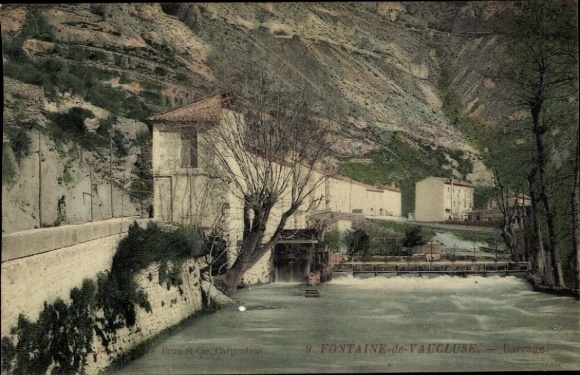 Ak Fontaine de Vaucluse, Barrage