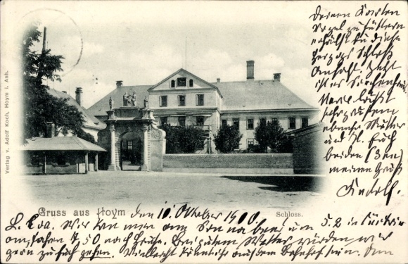 Ak Hoym in Anhalt, Kasteel