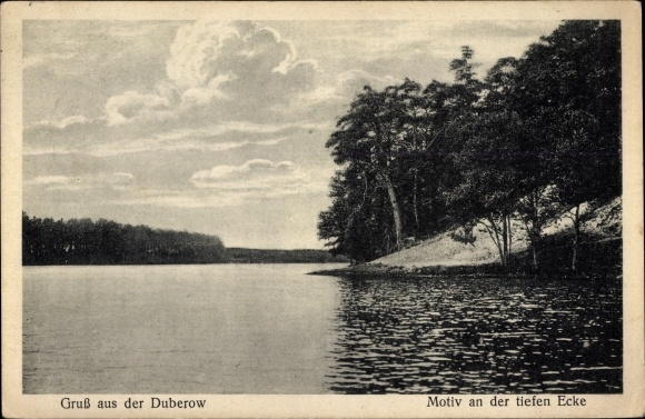 Ansichtkaart Dubrow Müllrose in de wijk Oder Spree, motief in de diepe hoek