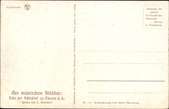KP artysty Marszałek, V., Füssen Bawaria, róg z dziedzińcem