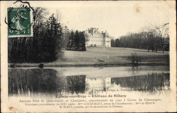 Ak Epinay sur Orge Essonne, Vue du Château de Sillery
