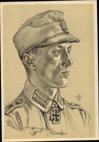 Artist PC Willrich, Wolfgang, Knight&#39;s Cross bearer Oberwachtmeister Schmölzer, VDA E 71